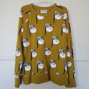 Snoopy Acid F cking Awesome Tee Rare Size XL Yellow Mustard Terry Cloth Inside